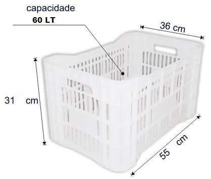 Caixa Plastica Agricola Branca