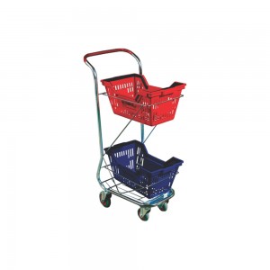 CARRINHO TRANS CESTOS COMPRA COM 2 CESTOS PL
