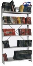 Estante Biblioteca Simples Face Cinza 5 prateleiras 104cm