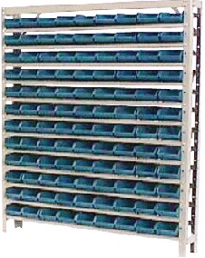 Estante bin com 108 caixa plastica numero 3