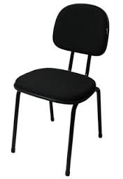 Locao de cadeira fixa na cor preta
