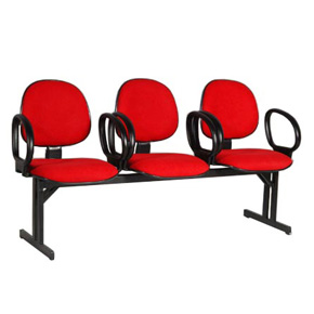 Longarina Executiva 3 Lugares com Braos