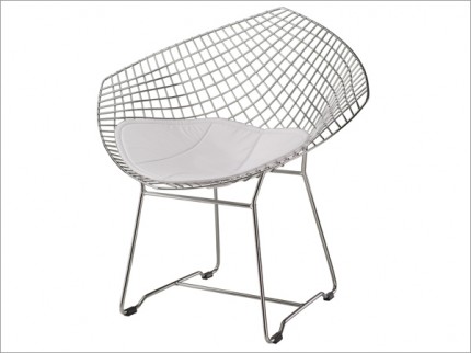 Poltrona bertoia cromada