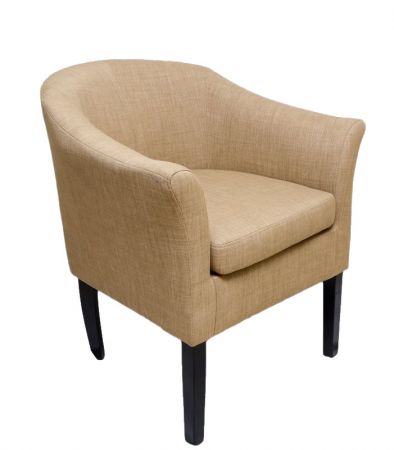 Poltrona com base em madeira